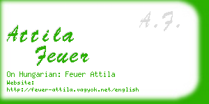 attila feuer business card